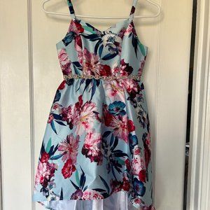 Rare Edition Girls Floral Hi Lo Embellished Dress, Size 8, New